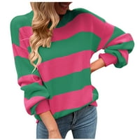 Džemperi za žene za čišćenje ženski džemper kaput gornji sloj labavi kaput dugih rukava vruće ružičasti