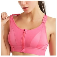 Voncos Womens Sports Bras- Ženska prsluk joga udobna bežično donje rublje Sportske grudnjake vruće ružičaste m