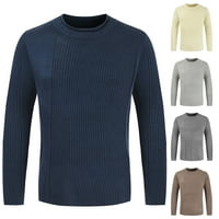Jesenski džemperi za muškarce Cleasce, jesen i zimske ležerne svakodnevne trendove Trend Personality Solid džempera