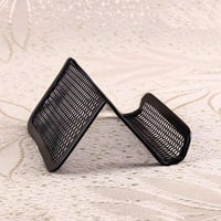 Jednobojni šuplji držač posjetnica s nazivom tvrtke polica za prikaz izdržljivi podmetači poklon crni metal