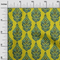 Oneoone svile tabby srednje žute tkanine lišće i cvjetni blok haljina tkanina tkanina tkanina tkanina po dvorištu