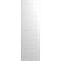 Ekena Millwork 18 W 30 H True Fit Pvc Horizontalna slojeva uokvirena modernim stilom Fiksni nosači, bijele