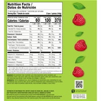 Nadmašene maline smrznute voćne šipke, bez GMO-a, bez glutena, pojedinačno zamotani 2. fl oz svaki, broji paket