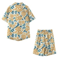 Havajske košulje za muškarce rasprodaja Muški Casual kardigan s ovratnikom i gumbima, bluza za plažu s kratkim