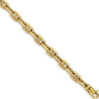 Neobičan ručno polirani lanac od žutog zlata od 14 karata izrađen u Peruu 9441-20