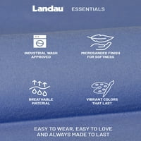 Landau unise essentials klasični opušteni fit prozračni izblijedjeli džep Povuci na osnovnom povlačenju na pilingu,