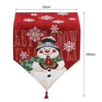 Stolnjak s Božićnom tematikom-atraktivni pamučni ukrasni tepih s božićnom tematikom za kućnog snjegovića
