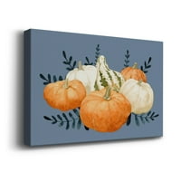 Premium galerija jeseni Orange & Blues II zamotano platno - spremno za objesiti