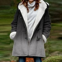 Kaputi za žene, ženske Ležerne široke lepršave gradijentne jednobojne jakne na kopčanje Plus veličine, kaputi