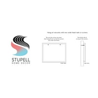 Stupell Industries Hello Fall fraza rustikalni uzorak zrna minimalna tipografija Grafička umjetnost siva uokvirena