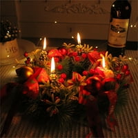 Božićni ukrasi Božićni umjetni vijenac svijećnjak crvena voćna igla ukrasi za stol u restoranu dekor kuće