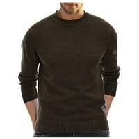 Muški jesen / zima casual pleteni jednobojni džemper s ukrasnim uzorkom