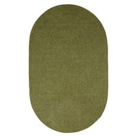 + Jednobojni ovalni pleteni tepih za unutarnju i vanjsku upotrebu 3' 5', zeleni