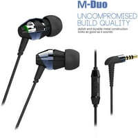 Meelectronics M -Duo Dual Dinamički vozač u uhu slušalica s inline mikrofon i daljinske slušalice - u uho - ožičen