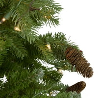 6,5 stopa visoko umjetno božićno drvce od miješanog zimskog bobičastog bora s predosvijetljenjem-prozirna svjetla