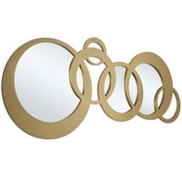 56 23 zlatni krugovi geometrijsko zidno ogledalo