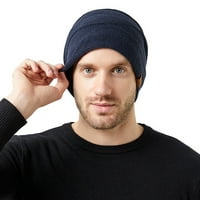 Ženske kape jednobojne pletene vanjske vjetrootporne tople plus zaštita za uši kapica od hrpe pokrivala za glavu