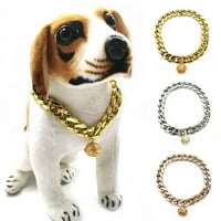 Ovratnik za pse s Bell Pet velikim zlatnim lancem nakit za male i srednje kućne ljubimce