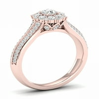 Zaručnički prsten od dijamanta od 14 karata od ružičastog zlata od 14 karata