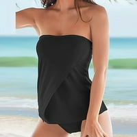 Ženski kupaći kostimi za kontrolu trbuha Plus veličina kupaćih kostima-dva kompleta kupaćih kostima Jednobojni