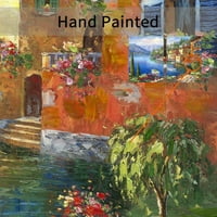 Sažetak obalnog gradića morske vile Umjetničko djelo Slika ručno naslikano na platnu za spavaću sobu