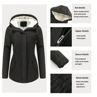 Kaputi za žene posade vrat dugi rukavi topli kaput jakna nadmašuje krzno 'obložen rov zimski kapuljača debeli