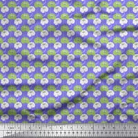 Tkanina za šivanje u ljubičastom pamučnom Batistu s cvjetnim otiskom božura širine dvorišta