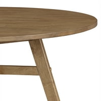 Okrugli blagovaonski stol za kruto drvo, boju oraha, uključuju stol