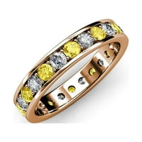 1,85 do 2,15 karatni prsten od žutog safira i dijamanta od 14 karatnog ružičastog zlata.Veličina 4,5