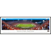 Georgia Football - Linija dvorišta - Sumrak - Blakeway Panoramas NCAA College Print sa standardnim okvirom