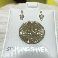 Jedinstvena havajska mala naušnica s glazbenom notom, Sterling srebrna naušnica s glazbenom notom, rođendanski