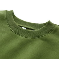 Lropie ženske dukserice žene obrezana dukvica dugi rukavi pulover crop crops crops carine odjeća za žene zelene