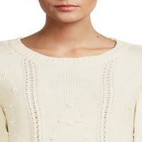 Ženski pulover s kratkim rukavima od kabelskog džempera