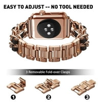 Remen+futrola kompatibilna s Apple Watch Bands Metal Watchband Cuban Link Primjena IWatch Series SE 1