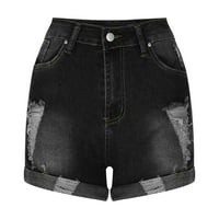 Traper kratke hlače ženske traper teretne kratke hlače s istrošenim smotanim rubom ulična odjeća ljetne traper