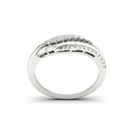 Modni prsten od srebra od srebra s dijamantom od 1 karata