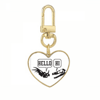 Čestitamo dinosaurusu poklon privjesak za ključeve od zlatnog srca metalni držač za ključeve