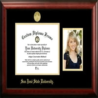 Okvir za diplomu Državnog sveučilišta San Jose 11 vata 8,5 h sa zlatnim reljefom i portretom