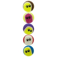 Pakiranje neonsko zelenih i ružičastih setova teniskih loptica srednje veličine s temom pasa od 3 komada
