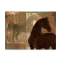 Likovna umjetnost s potpisom istrošeni konj iz Amerike na platnu Normana Ouijatta
