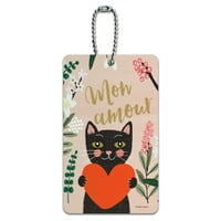 Moja ljubav, Francusko mačje srce, kartica za prtljagu, ručna identifikacijska oznaka za kofer