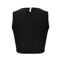 Jesenska rasprodaja ženska ležerna ljetna obična bluza s okruglim vratom vrhovi bez rukava i duge hlače odijelo