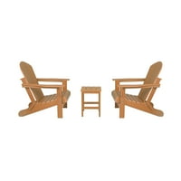 3-dijelne stolice za vanjsku terasu sa pomoćnim stolom, narančasta