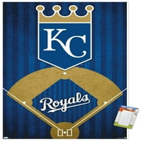 Kansas City Royals - plakat za zid logotipa, 22.375 34