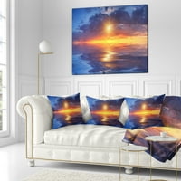 Dizajnirani Oblačni odraz zalaska sunca u jezeru - jastuk za bacanje grada - 16x16