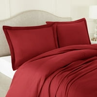 3-dijelni set pokrivača za poplune u bordo crvenoj boji, AA