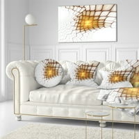 Jedinstveni žuti plamen na bijelim blokovima - Sažetak jastuka za bacanje - 12x20