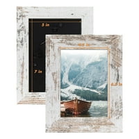 Okvir za fotografije u bijeloj zrnatoj boji za zidni zaslon ili vitrinu