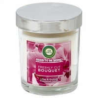 Air Wick Premium mirisna svijeća, dobro je biti kolekcija kuće, svježe izrezani buket s mirisom ljiljana i orhideja,