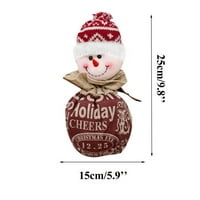 Snježni patuljak personalizirani ukras ukrasi od limete za Božić Božićna torba Božićni poklon Slatkiši životinje